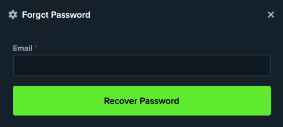 Recover Password at Stake.com